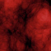 Dark Red Glowing Cloud Art Print