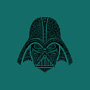 Darth Vader - Star Wars Art - Blue Black Art Print
