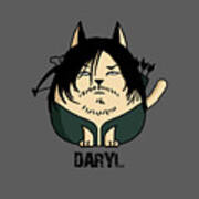 Daryl The Cat Art Print