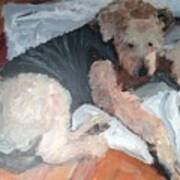 Dasher Our Airedale Art Print