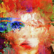 David - Abstract Expressionist David Bowie Portrait Art Print