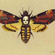 Death Head Hawk Moth Art Print