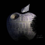 Death Star Apple Art Print