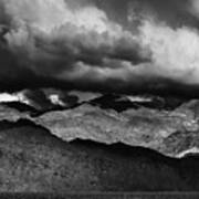 Death Valley Black And White Art Print