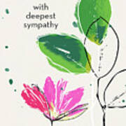 Deepest Sympathy Daisy- Art By Linda Woods Art Print