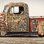 Dilapidated Multicolored 51 Ford Pickup Art Print