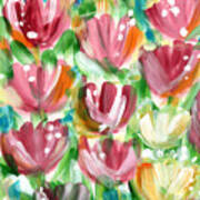 Delightful Tulip Garden Art Print