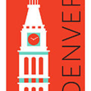 Denver D And F Tower/orange Art Print