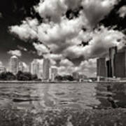 Detroit Skyline From The River Art Print