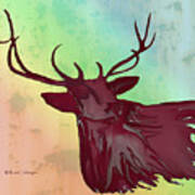 Montana Elk #1 Art Print