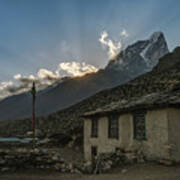 Dingboche Nepal Sunrays Art Print