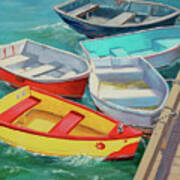 Dinghies Rock Art Print