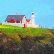 Dingle Lighthouse Impressionist Artwork , County Kerry Ireland  Summer 2016 Art Print