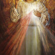 Divine Mercy, Sacred Heart Of Jesus 1 Art Print