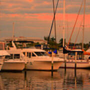 Dock At Sunset2 Art Print