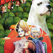 Dogo Argentino Art Canvas Print - Mars Attacks Movie Poster Art Print