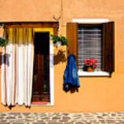 Doors And Windows Iii Burano Italy Art Print