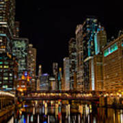 Down The Chicago River Art Print