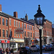 Downtown Newburyport Market Street Soda Fowle's Cigar Sign Art Print