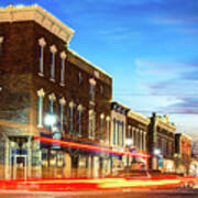 Downtown Rogers Arkansas Skyline At Dusk Art Print