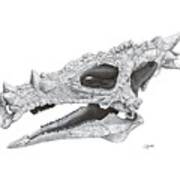 Dracorex Hogwartsia Skull Art Print