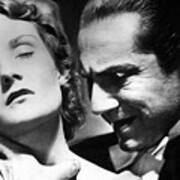 Dracula Bela Lugosi Bites Lady Art Print