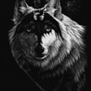 Dragon Wolf Art Print