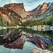 Dream Lake Reflections And Rocky Mountain National Park Landscape Art Print