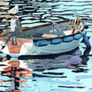 Dreams Adrift, Fishing Boat, Boat Painting, Boat Print, Boat Art Art Print