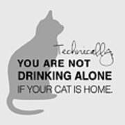 Drinking With Cats Art Print