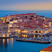 Dubrovnik Twilight Panorama Art Print