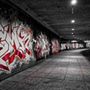 Dupont Underground Tunnel Graffiti Art Print