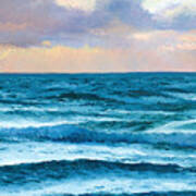 Dusk Over The Ocean Art Print