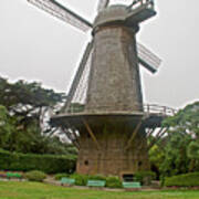 Dutch Windmill In Golden Gate Park In San Francisco, California Art Print
