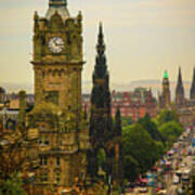 Edinburgh From Calton Hill Art Print