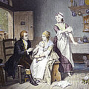 Edward Jenner Vaccinating Child, 1796 Art Print