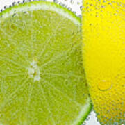 Effervescent Lime And Lemon By Kaye Menner Art Print