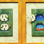 Electric View Miniature Shown Closed And Open Art Print
