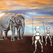 Elephant King Art Print