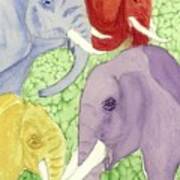 Elephants In The Room Art Print
