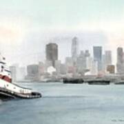 Elliott Bay Tugboat Art Print