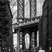 Empire State Building Framed By Manhattan Bridge Art Print