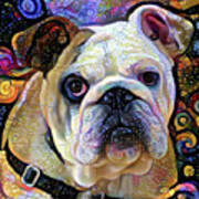 English Bulldog Colorful Art Art Print