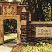 Entrance To Duke University Art Print