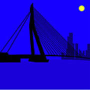 Erasmus Bridge Rotterdam Art Print