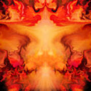 Evil Red Abstract By Spano Art Print