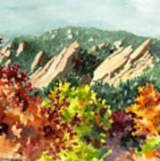 Fall Flatirons Art Print