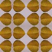 Fallen Leaves Arrangement In Yellow Art Print