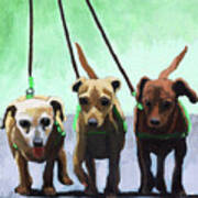 Family Ties - Chihuahuas Dog Painting Art Print