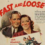 Fast And Loose 1939 Art Print